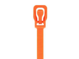 Picture of EveryTie 8 Inch Fluorescent Orange Releasable Tie - 100 Pack