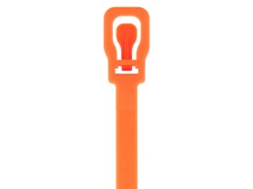 Picture of EveryTie 8 Inch Fluorescent Orange Releasable Tie - 100 Pack