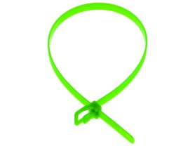 Picture of RETYZ WorkTie 14 Inch Fluorescent Green Releasable Tie - 100 Pack