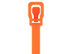 Picture of RETYZ WorkTie 14 Inch Fluorescent Orange Releasable Tie - 100 Pack