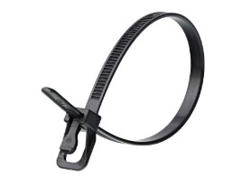 Picture of EveryTie 10 Inch Black Releasable Tie - 100 Pack