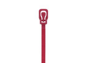 Picture of EveryTie 10 Inch Plenum Cranberry Releasable Tie - 100 Pack