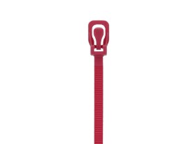 Picture of EveryTie 12 Inch Plenum Cranberry Releasable Tie - 100 Pack