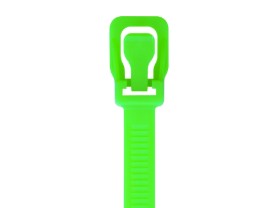 Picture of RETYZ WorkTie 18 Inch Fluorescent Green Releasable Tie - 20 Pack