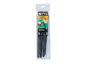 Picture of EveryTie 10 Inch Black Releasable Tie - 20 Pack