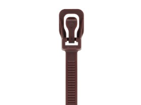 Picture of 16 Inch 50 Lbs Brown Releasable/Reusable Cable Tie - 100 Pack