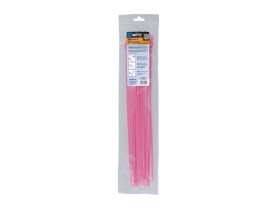 Picture of 16 Inch Fluorescent Pink Releasable/Reusable Cable Tie - 20 Pack