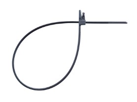 Picture of 6 Inch Black Releasable/Reusable Cable Tie - 20 Pack
