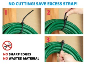 Picture of VersaTie 6 Inch Blue Releasable Tie - 100 Pack
