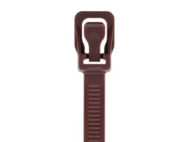 Picture of 14 Inch 120 Lbs Brown Releasable/Reusable Cable Tie - 50 Pack