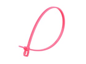 Picture of VersaTie 6 Inch Fluorescent Pink Releasable Tie - 100 Pack