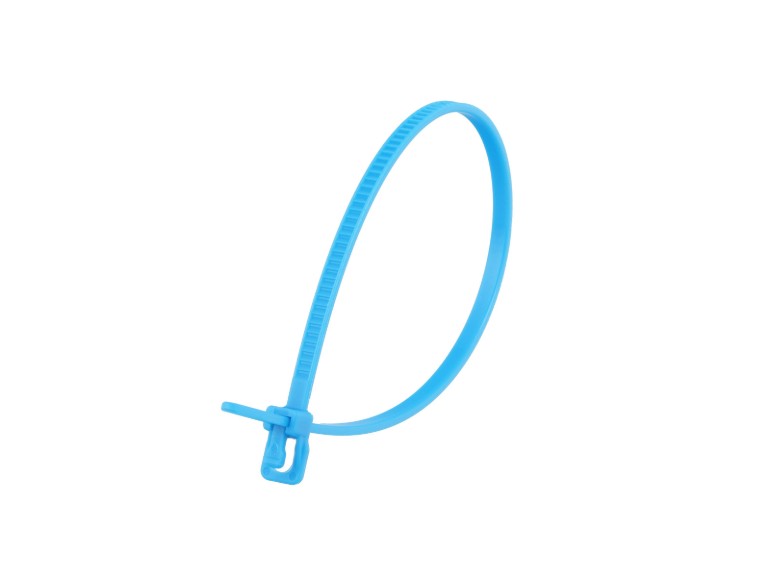 Picture of VersaTie 6 Inch Fluorescent Blue Releasable Tie - 100 Pack
