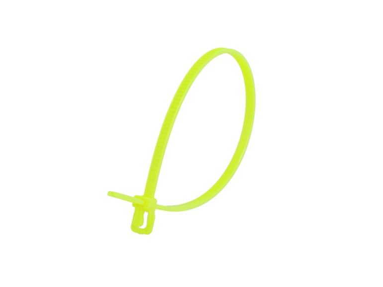 Picture of VersaTie 6 Inch Fluorescent Yellow Releasable Tie - 100 Pack