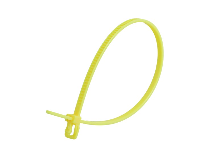 Picture of VersaTie 6 Inch Yellow Releasable Tie - 100 Pack