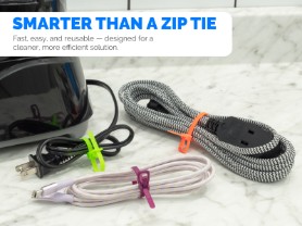 Picture of EveryTie 8 Inch Gray Releasable Tie - 100 Pack