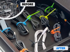 Picture of EveryTie 8 Inch Purple Releasable Tie - 100 Pack