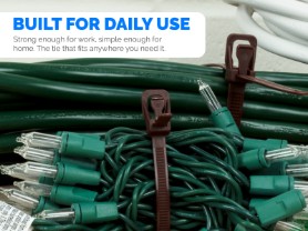 Picture of EveryTie 6 Inch Gray Releasable Tie - 100 Pack