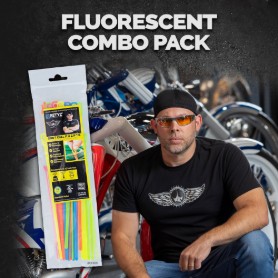 Picture of PJD x RETYZ® 6", 8", 10" Fluorescent Cable Tie Combo - 30 Pack (UV Reactive, Mixed Strength)