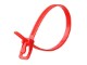 Picture of 16 Inch 50 Lbs Red Releasable/Reusable Cable Tie - 20 Pack