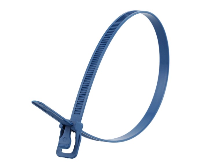 Picture of 8 Inch Metal Detectable Releasable/Reusable Cable Tie - 20 Pack