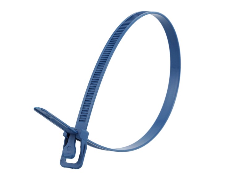 Picture of 24 Inch Metal Detectable Releasable/Reusable Cable Tie - 100 Pack